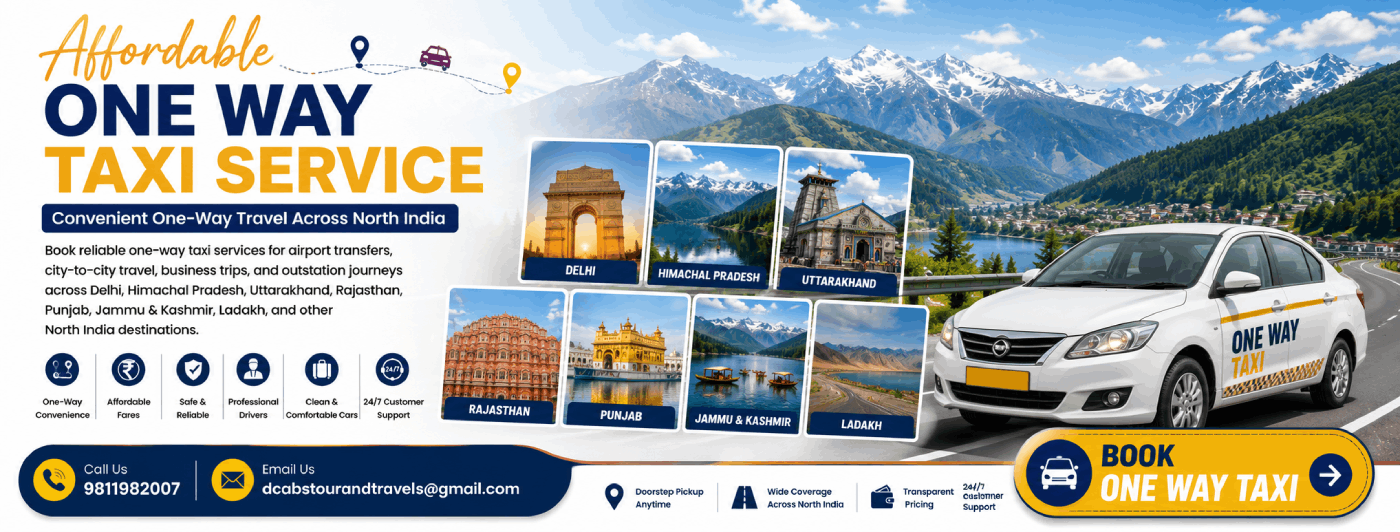 One Way Taxi Service in North India