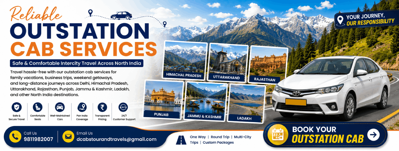 Outstation Cab Services in North India