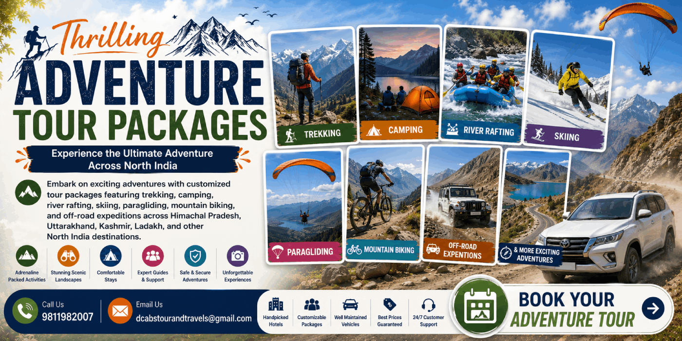 Adventure Tour Packages in North India